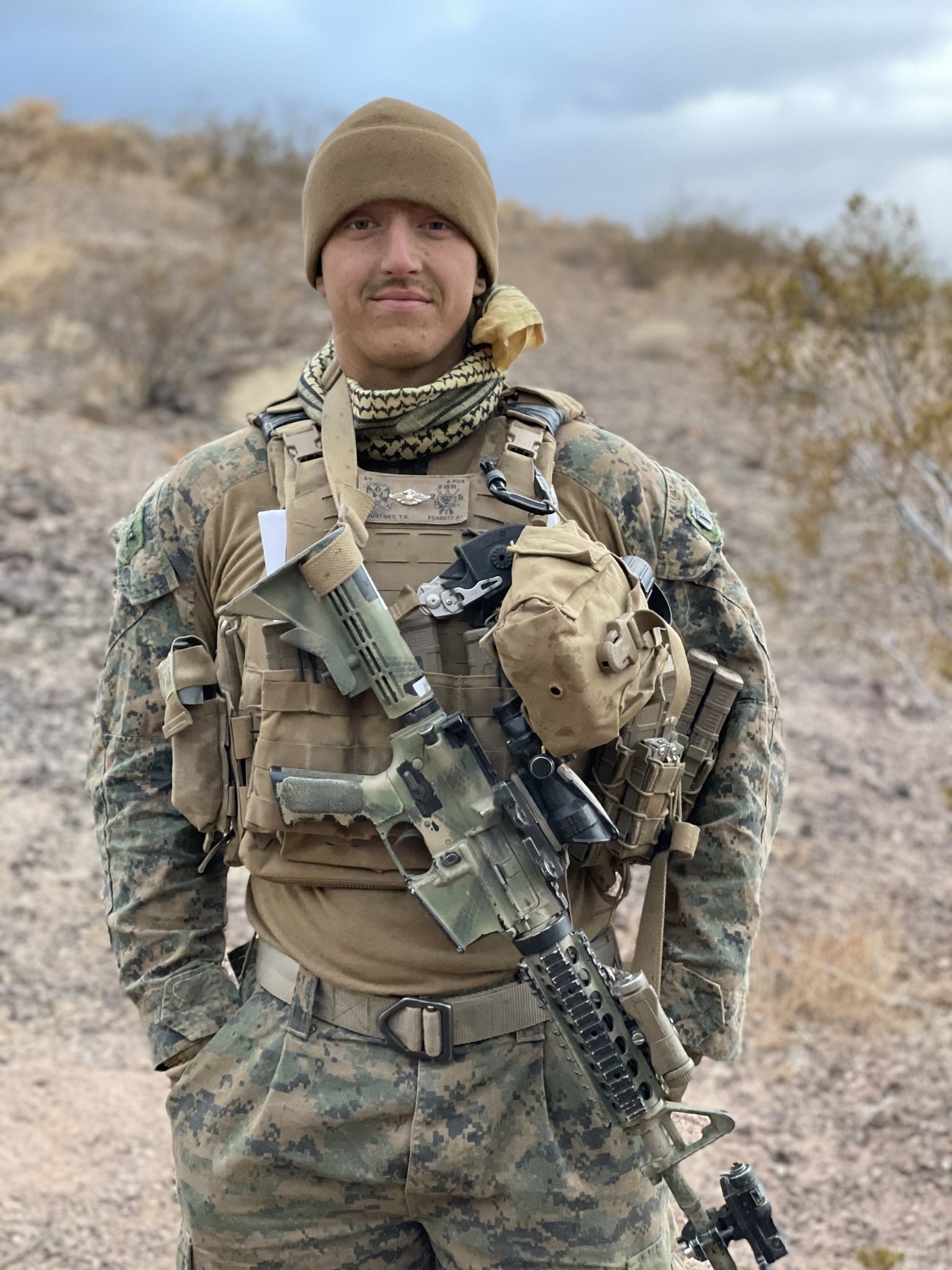 Tanner Courtney in active duty uniform